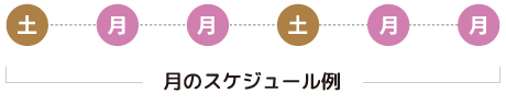 ミニダイエット×セミセルフのスケジュール例