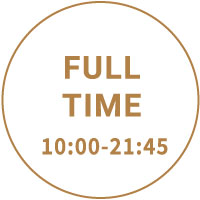 FULL TIME 10:00-21:45